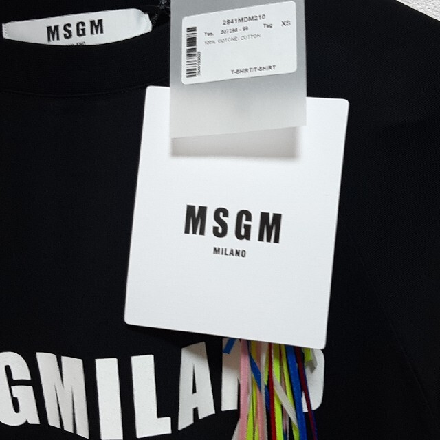 エムエスジーエム Tシャツ 新品 MSGM コットン ブラック 綿 Sサイズ