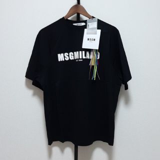 a0025 Tシャツ MSGM ホワイト タグなし ワンポイント 首 ライン-