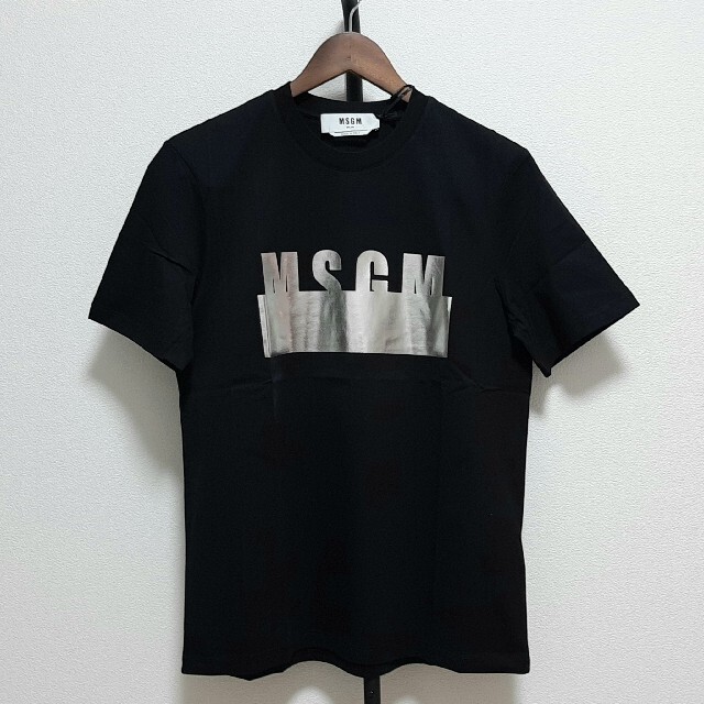 MSGM 新品タグ付Tシャツ ブラック 半袖Sサイズ-