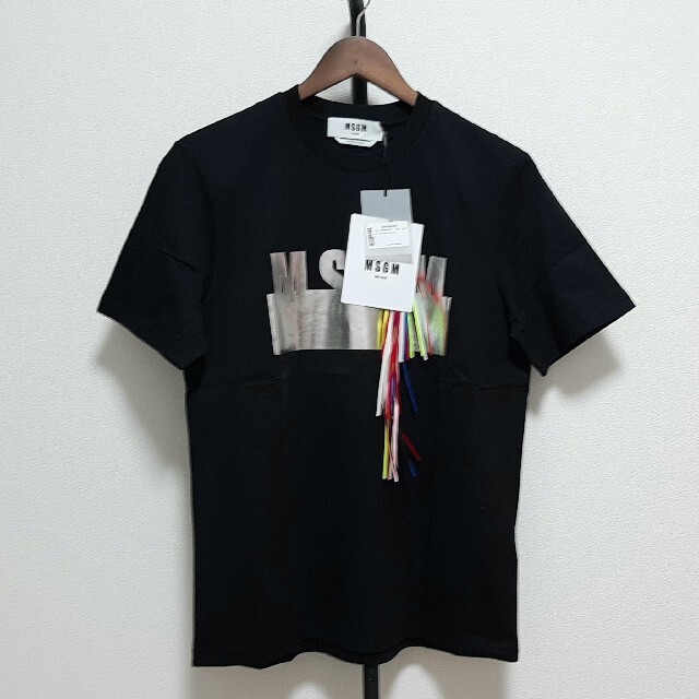 【ラスト一品 新品 レディースXS】MSGM　ロゴTシャツ　ブランドタグ付