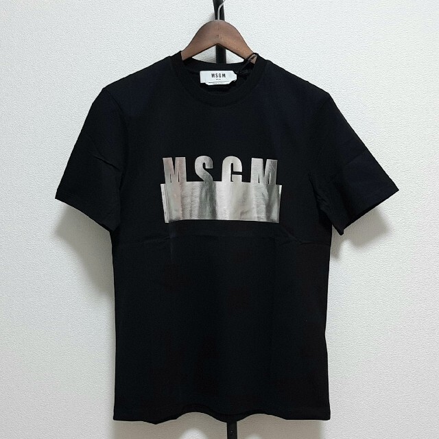 MSGM(エムエスジイエム)の【ラスト一品 新品 レディースXS】MSGM　ロゴTシャツ　ブランドタグ付 レディースのトップス(Tシャツ(半袖/袖なし))の商品写真