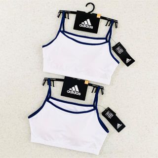 アディダス(adidas)の160 女の子 アディダス カップ付き  ハーフトップ　グンゼ　スポーツブラ2枚(下着)