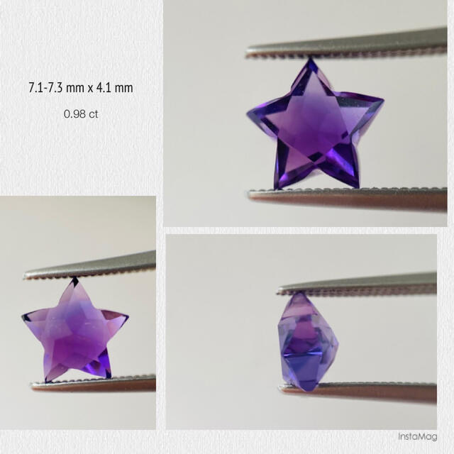 (R0723-3)『★』カシャライ産　天然アメジスト　ルース　0.98ct レディースのアクセサリー(その他)の商品写真