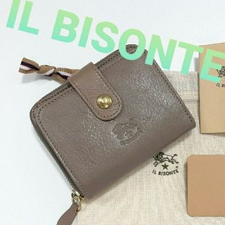 イルビゾンテ(IL BISONTE)の【ラスト1品 新品】IL BISONTE　限定色　トルトラ　グレージュ(折り財布)