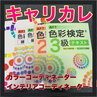 【キャリカレ・色彩検定】2級、3級　テキスト　問題集　色彩検定(資格/検定)