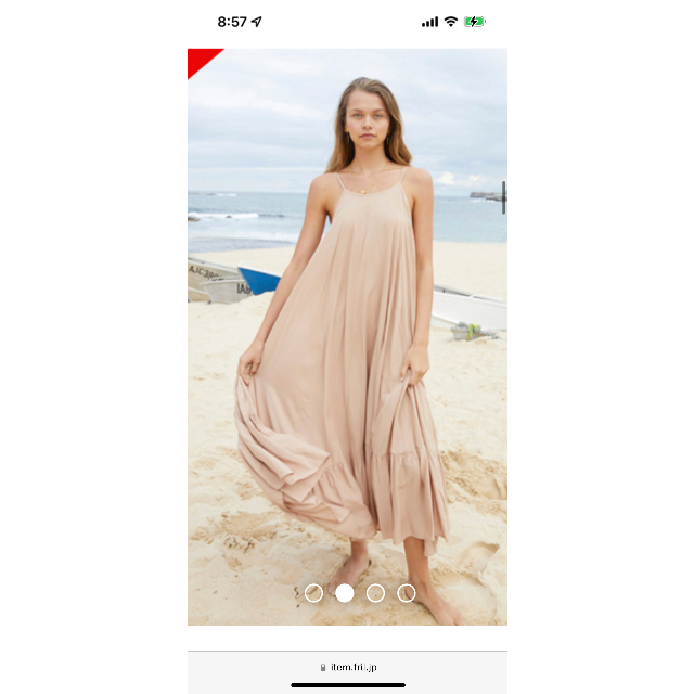 ALEXIA STAM(アリシアスタン)のGathered Summer Maxi Dress Beige  レディースのワンピース(ロングワンピース/マキシワンピース)の商品写真