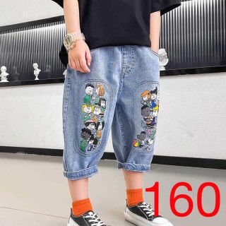 KTFA021キッズ 子供服 デニムパンツ カジュアル 男の子 春夏 ゆったり(パンツ/スパッツ)