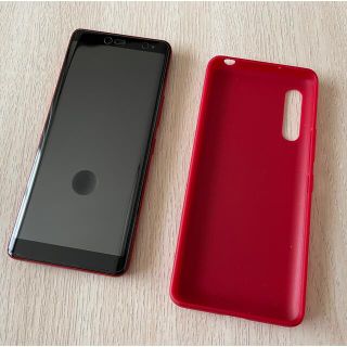 ラクテン(Rakuten)の(NF様用)Rakuten Hand クリムゾンレッド(本体及びカバーセット)(スマートフォン本体)