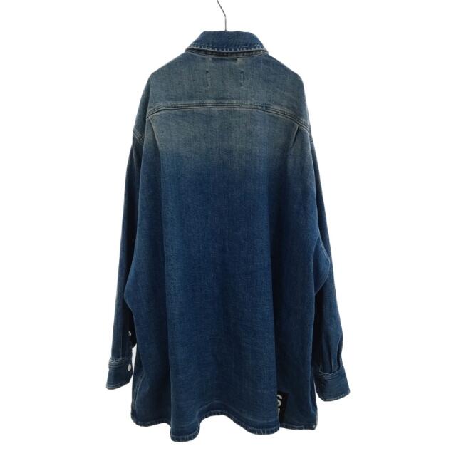 RAF SIMONS(ラフシモンズ)のRAF SIMONS ラフシモンズ 19AW BIG FIT DENIM SHIRT ロゴ刺繍 オーバーサイズデニムシャツジャケット インディゴ メンズのジャケット/アウター(Gジャン/デニムジャケット)の商品写真