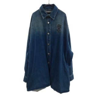 織り柄チェック ラフシモンズ19aw ビッグフィットデニムジャケット