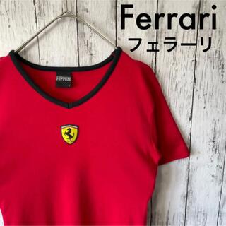 フェラーリ(Ferrari)のFerrari フェラーリ 半袖 Tシャツ 刺繍ロゴ 希少(Tシャツ/カットソー(半袖/袖なし))
