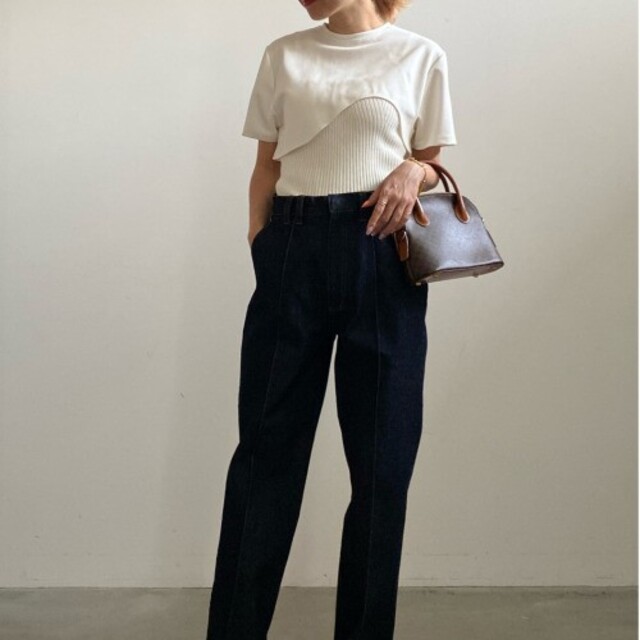 MEDI KNIT BUSTIER COMBI TEE アメリ