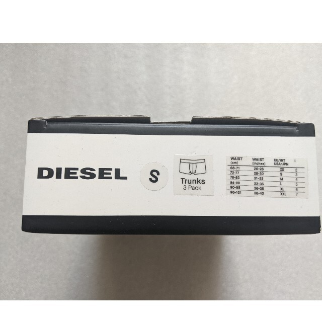 DIESEL(ディーゼル)のディーゼルコットントランクス 新品未使用 黒 ３枚セット Ｓ ラスト メンズのアンダーウェア(トランクス)の商品写真
