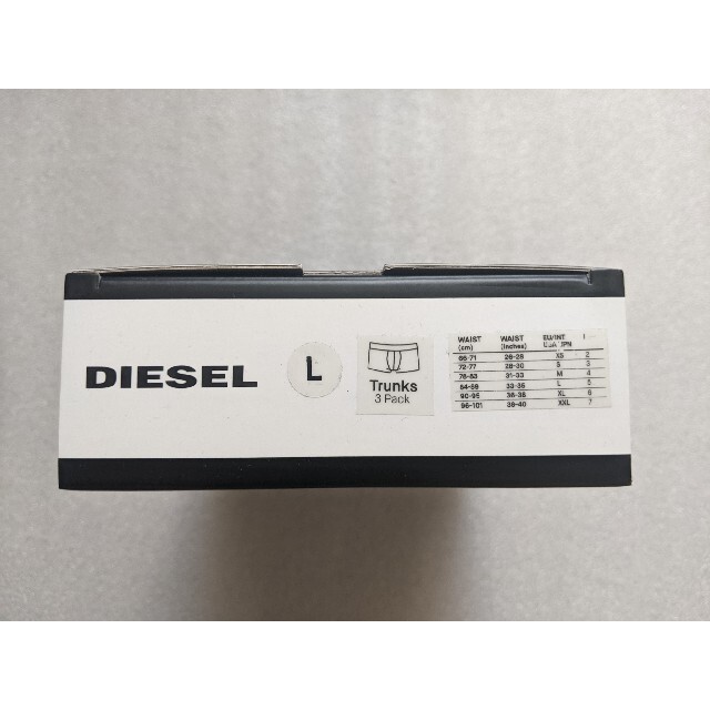 DIESEL(ディーゼル)のディーゼルコットントランクス 新品未使用 黒 ３枚セット メンズのアンダーウェア(トランクス)の商品写真