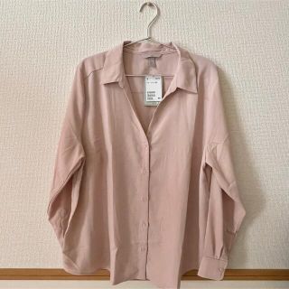 エイチアンドエム(H&M)のタグ付き H&M ピンクシャツ ブラウス(シャツ/ブラウス(長袖/七分))