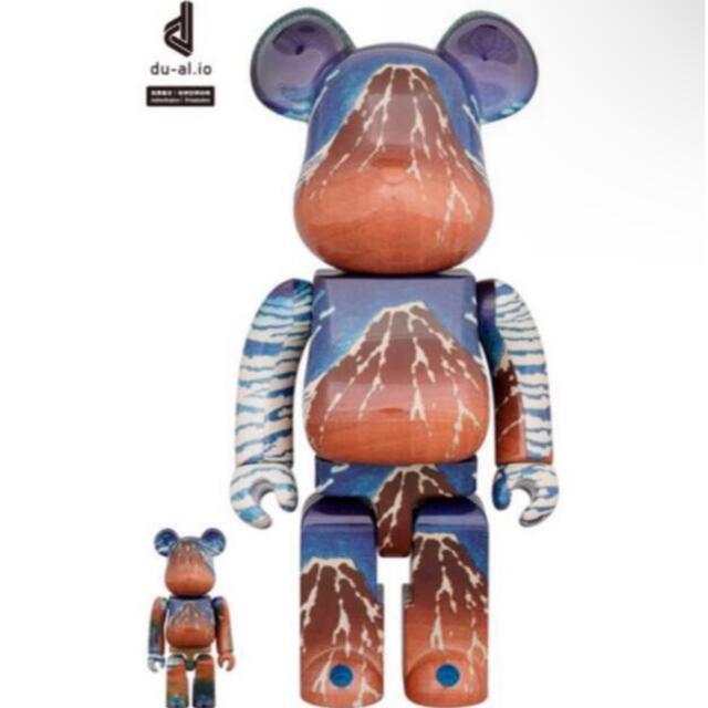 BE@RBRICK(ベアブリック)のBE@RBRICK 葛飾北斎 「冨嶽三十六景 凱風快晴」100％ & 400％ エンタメ/ホビーのフィギュア(その他)の商品写真