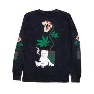 リップンディップ(RIPNDIP)のRIPNDIP ロンT XL HERB EATER L/S 長袖　ブラック(Tシャツ/カットソー(七分/長袖))