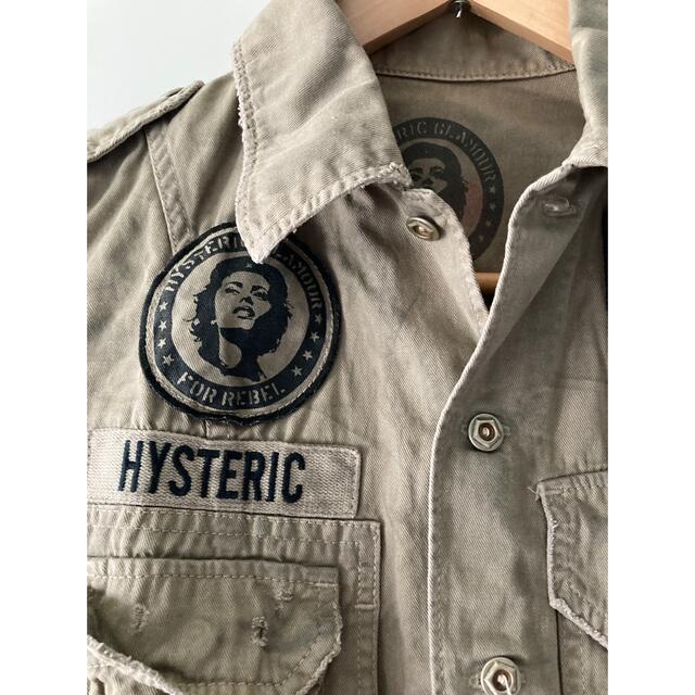 HYSTERIC GLAMOUR(ヒステリックグラマー)のHYSTERIC GLAMOURミリタリーシャツ　ヒステリックグラマー レディースのトップス(シャツ/ブラウス(半袖/袖なし))の商品写真