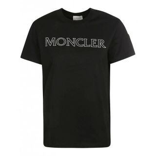 MONCLER 半袖 Tシャツ丸首 カットソー ホワイト ワッペン サイズM