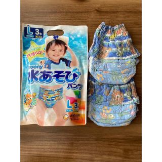 ムーニー 水あそびパンツ 男の子用 Lサイズ 3枚入り+2枚(その他)