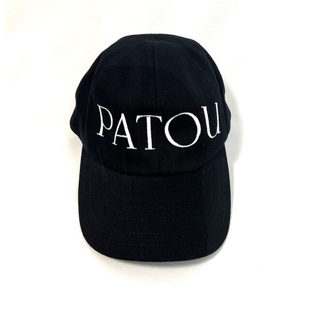 JEAN PATOU(ジャンパトゥ)のpatou パトゥ ロゴ ベースボール キャップ 帽子 黒 ブラック レディースの帽子(キャップ)の商品写真