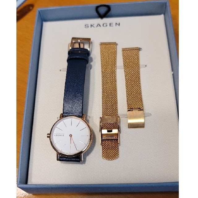 SKAGEN(スカーゲン)の【値下げ】SKAGEN レディースウォッチ 替えベルト付き レディースのファッション小物(腕時計)の商品写真