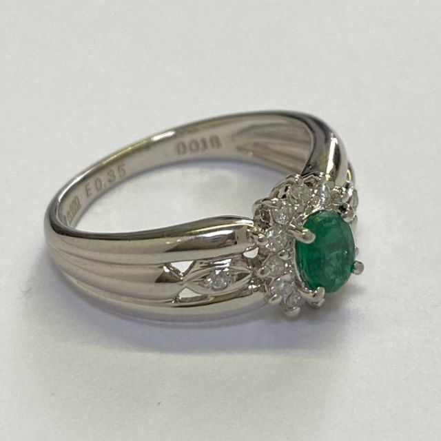 Pt900 天然エメラルドリング E0.35ct サイズ12.5号 5.6g-dypamak.org