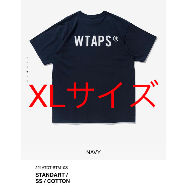 トップスWTAPS STANDARD Tシャツ　XLサイズ　ネイビー　ダブルタップス