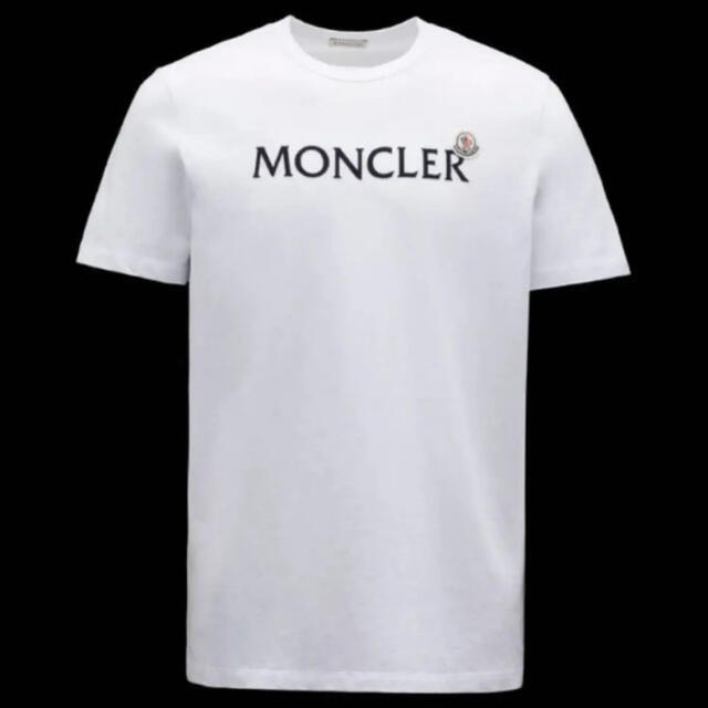 ★希少★ MONCLER Tシャツ Ｍ　ホワイト モンクレール ワッペン 完売