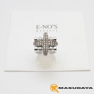 イーノス クロスダイヤモンドリングK18WG/D1.08ct【超美品】(リング(指輪))