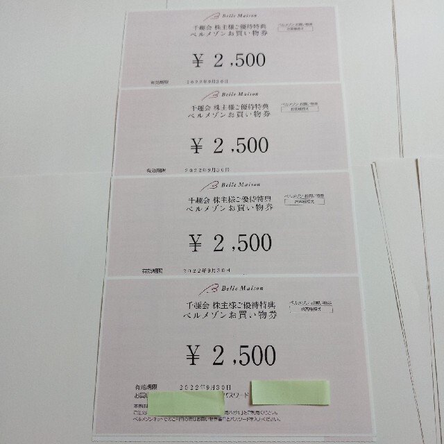 255円 ☆最安値に挑戦 千趣会 ベルメゾン お買い物券