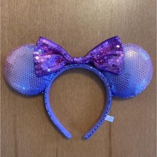 ディズニー(Disney)の【Disney】ミニースパンコールカチューシャ(パープル)(キャラクターグッズ)