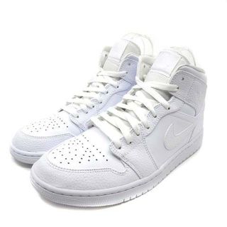 ナイキ(NIKE)のナイキ NIKE エアジョーダン1 ミッド スニーカー 554724-130 白(スニーカー)