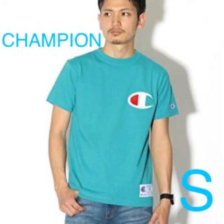 アディダス(adidas)のチャンピオン CHAMPION BIGロゴ Tシャツ ミントグリーン S 刺繍(Tシャツ/カットソー(半袖/袖なし))