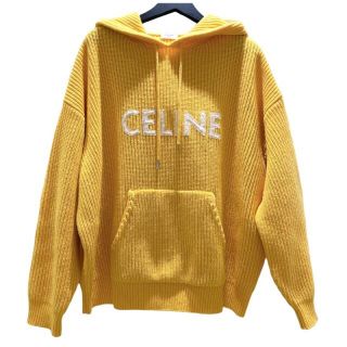 セリーヌ(celine)のセリーヌ CELINE ロゴニットパーカー ニット メンズ【中古】(ニット/セーター)