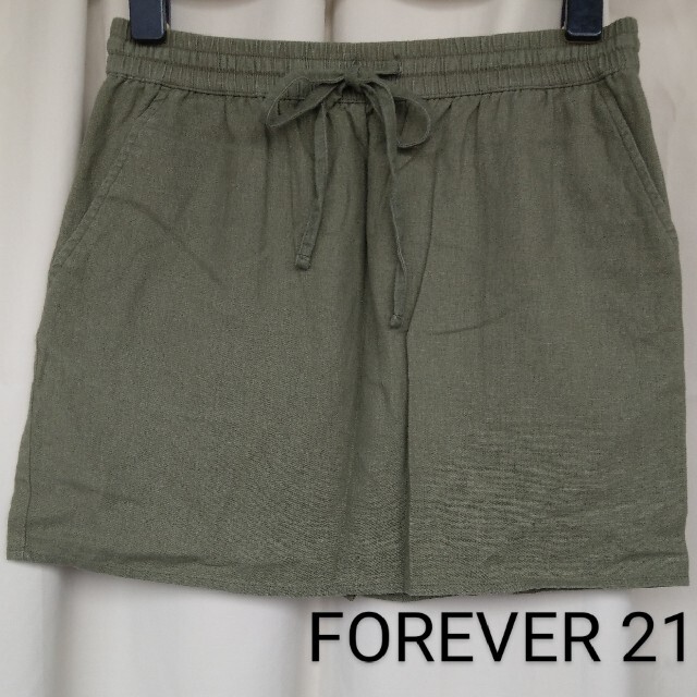 FOREVER 21(フォーエバートゥエンティーワン)の【値下げ！】FOREVER 21 麻 ミニスカート レディースのスカート(ミニスカート)の商品写真