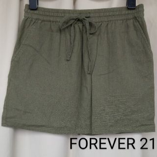 フォーエバートゥエンティーワン(FOREVER 21)の【値下げ！】FOREVER 21 麻 ミニスカート(ミニスカート)