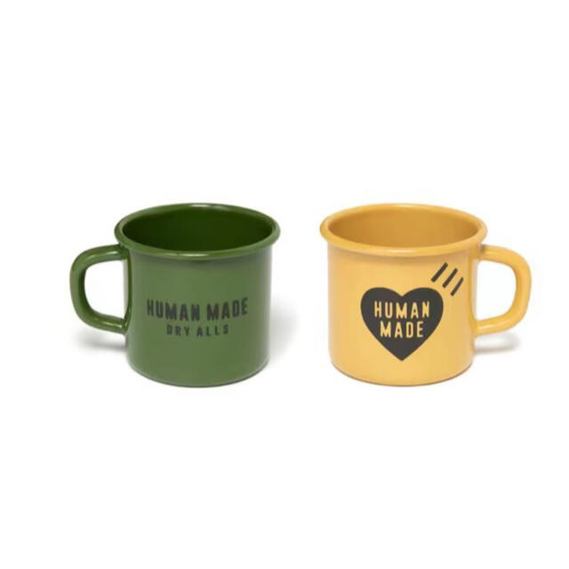 HUMAN MADE(ヒューマンメイド)のHUMAN MADE ENAMEL MUG 2個セット インテリア/住まい/日用品のキッチン/食器(グラス/カップ)の商品写真