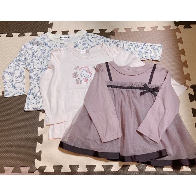 petit main(プティマイン)の子ども服 女の子 夏服 90 100 110 まとめ売り 77点 キッズ 春 秋 キッズ/ベビー/マタニティのキッズ服女の子用(90cm~)(Tシャツ/カットソー)の商品写真