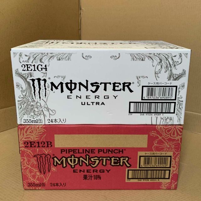 モンスターエナジー セット売り ●ウルトラ 1箱 & ●パイプライン パンチ1箱 食品/飲料/酒の飲料(ソフトドリンク)の商品写真