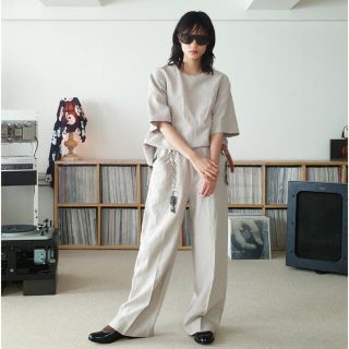 サンシー(SUNSEA)のsunsea 19ss LINEN BELTED T(Tシャツ/カットソー(七分/長袖))