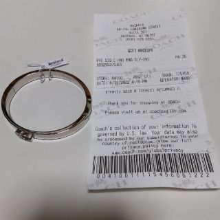 オールノット 【新品】コーチCOACH バングル シルバー色ラインストーン