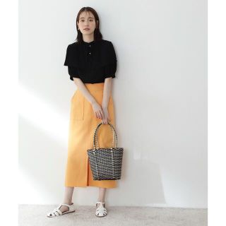 エヌナチュラルビューティーベーシック(N.Natural beauty basic)の◆襟付とろみ５分袖ブラウス(シャツ/ブラウス(半袖/袖なし))