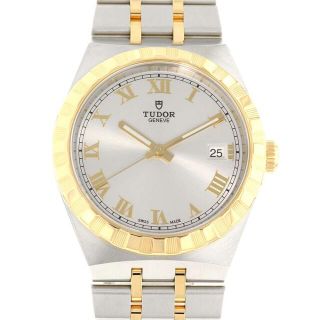 チュードル(Tudor)のチュードル ロイヤルデイト SS/K18YGイエローゴールド 28503 TUDOR 腕時計 シルバー文字盤(腕時計(アナログ))