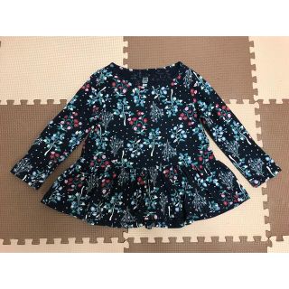 ベビーギャップ(babyGAP)のbabyGAP ベビーギャップ 長袖ペプラム花柄トップス(Tシャツ/カットソー)