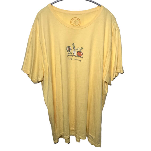 mont bell(モンベル)の【希少】モンベル mont-bell Tシャツ カットソー XL 黄色 輸入古着 メンズのトップス(Tシャツ/カットソー(半袖/袖なし))の商品写真