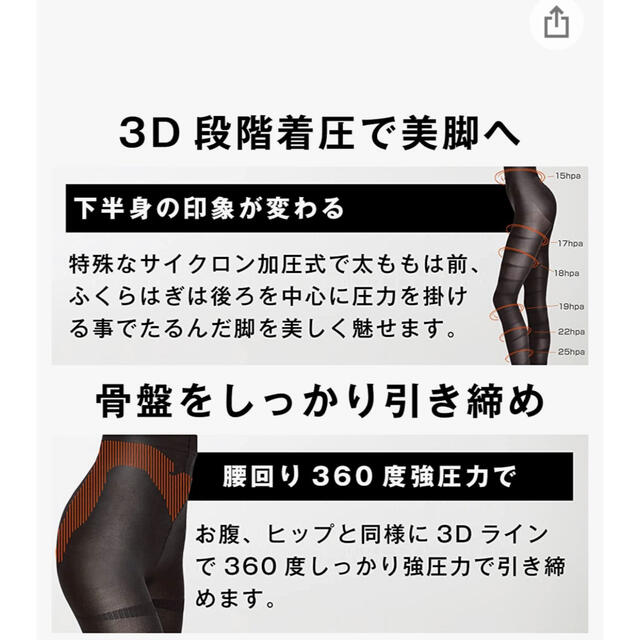 【着用2回】着圧レギンス　2足セット コスメ/美容のダイエット(エクササイズ用品)の商品写真