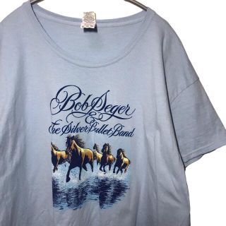 アートヴィンテージ(ART VINTAGE)の【希少】ヴィンテージ 輸入古着 Tシャツ 3L 水色 オーバーサイズ(シャツ/ブラウス(半袖/袖なし))