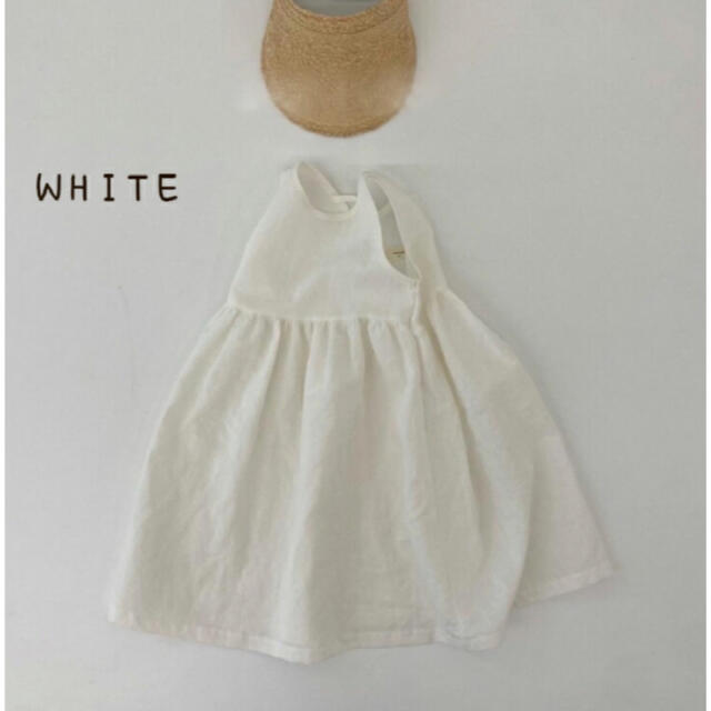 SALE！！、ロング丈リネンワンピース  キッズ/ベビー/マタニティのキッズ服女の子用(90cm~)(ワンピース)の商品写真