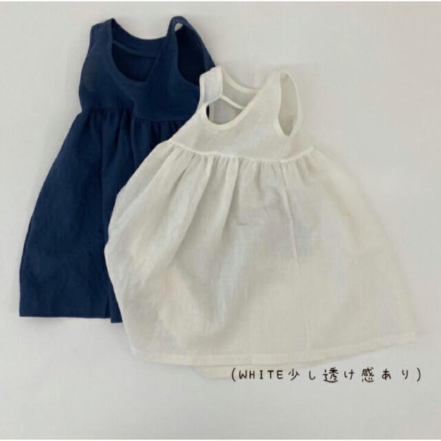 SALE！！、ロング丈リネンワンピース  キッズ/ベビー/マタニティのキッズ服女の子用(90cm~)(ワンピース)の商品写真